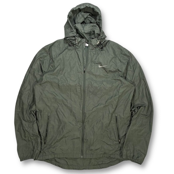Nike Mens‎ Flicker Flash 3M Hurricane Jacket Light Weight Medium Gray